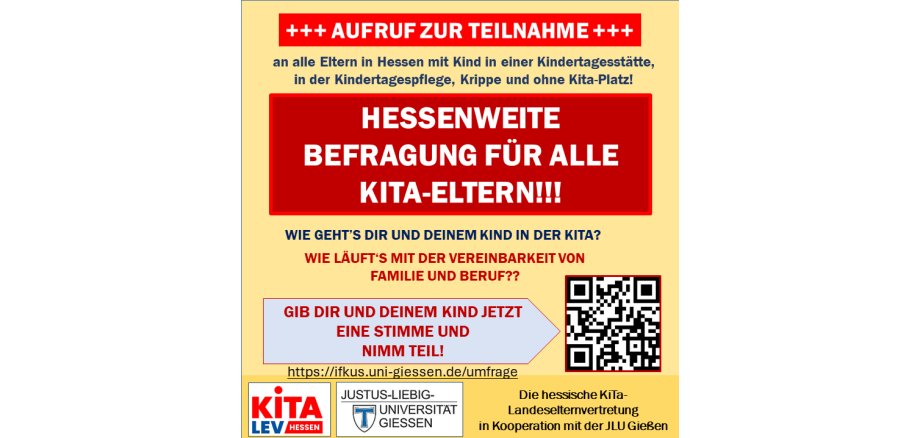 Hessenweite Online-Befragung für alle KiTa-Eltern